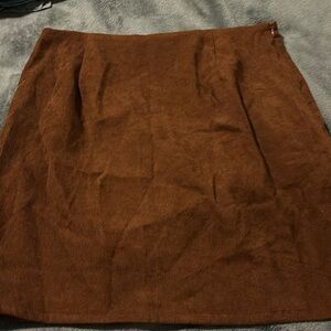 Corduroy midi skirt